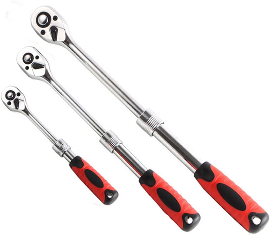 Llave de criquet retráctil alargada de 1/4 1/2 3/8 pulgadas