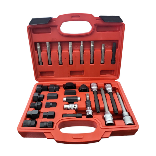 Extractor alternador y poleas universal de 30 piezas.