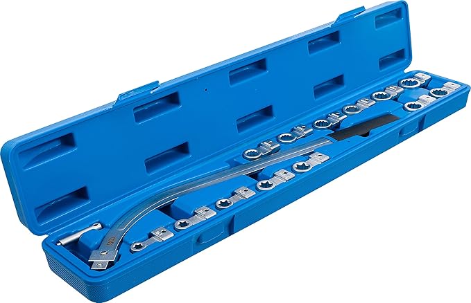 Juego de llaves para polea tensora | 12 caras 12 - 19 mm / E-Torx E10 - E18 | 15 piezas