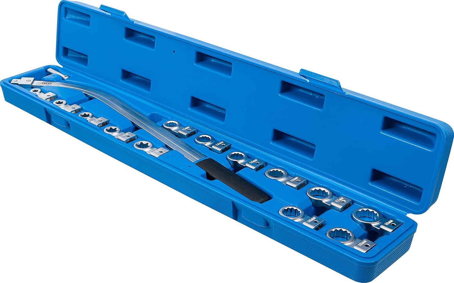 Juego de llaves para polea tensora | 12 caras 12 - 19 mm / E-Torx E10 - E18 | 15 piezas