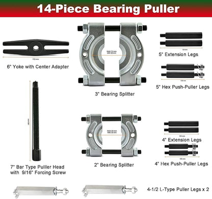 Kit Extractor De Rulemanes Cepo - 30-50mm 50-75mm