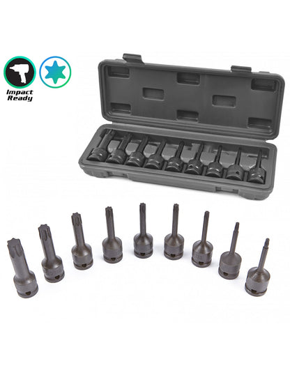 KIT DE 9 PUNTAS DE IMPACTO TORX.